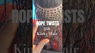 Rope Twists With Xpression Twisted Up On Natural Hair. #twostrandtwist #ropetwist #senegalesetwists