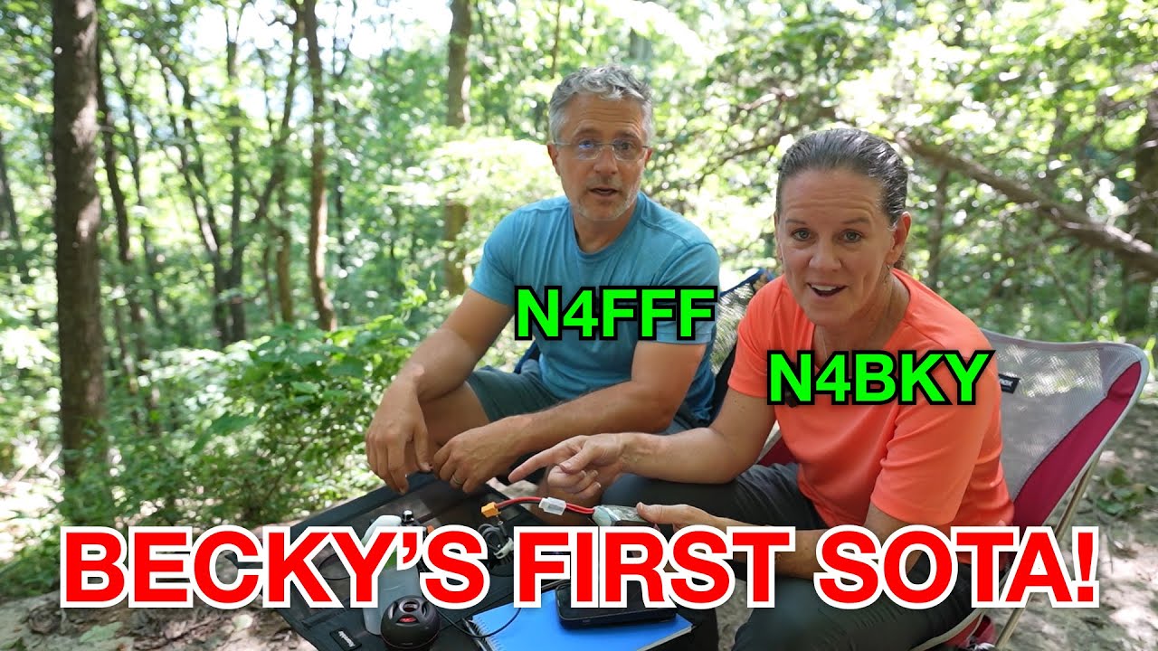 N4BKY - Becky's first SOTA activation!  Straight key CW fun!