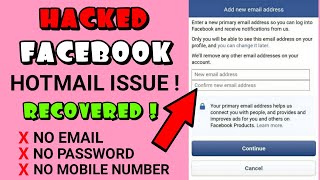HOTMAIL ISSUE RECOVER FACEBOOK ACCOUNT HACKED 2023