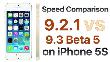 iPhone 5S iOS 9.2.1 vs iOS 9.3 Beta 5 / Public Beta 5 Build #13E5225a Speed Comparison
