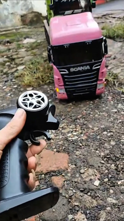 RC Truk Scania Pink RC Excavator RC Dump Truk Hino #trukoleng #truk #excavator #mainananak