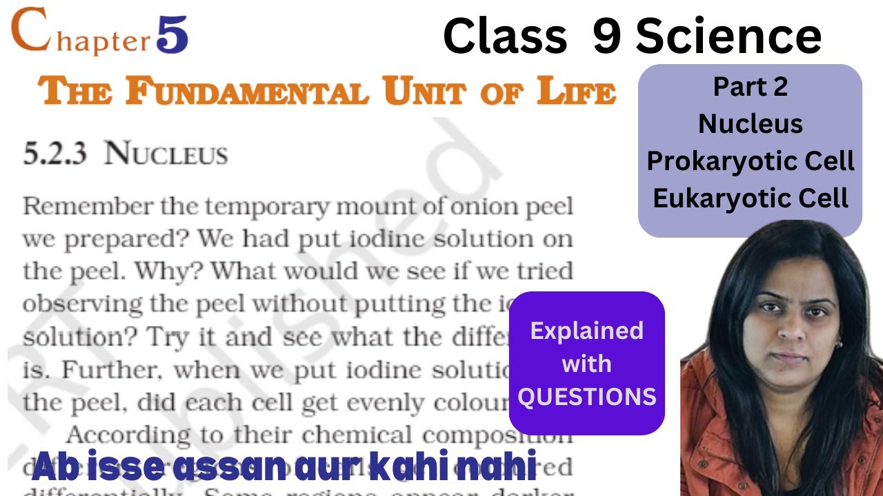 The Fundamental Unit of Life Class 9 Science | NCERT Chapter 5 ...