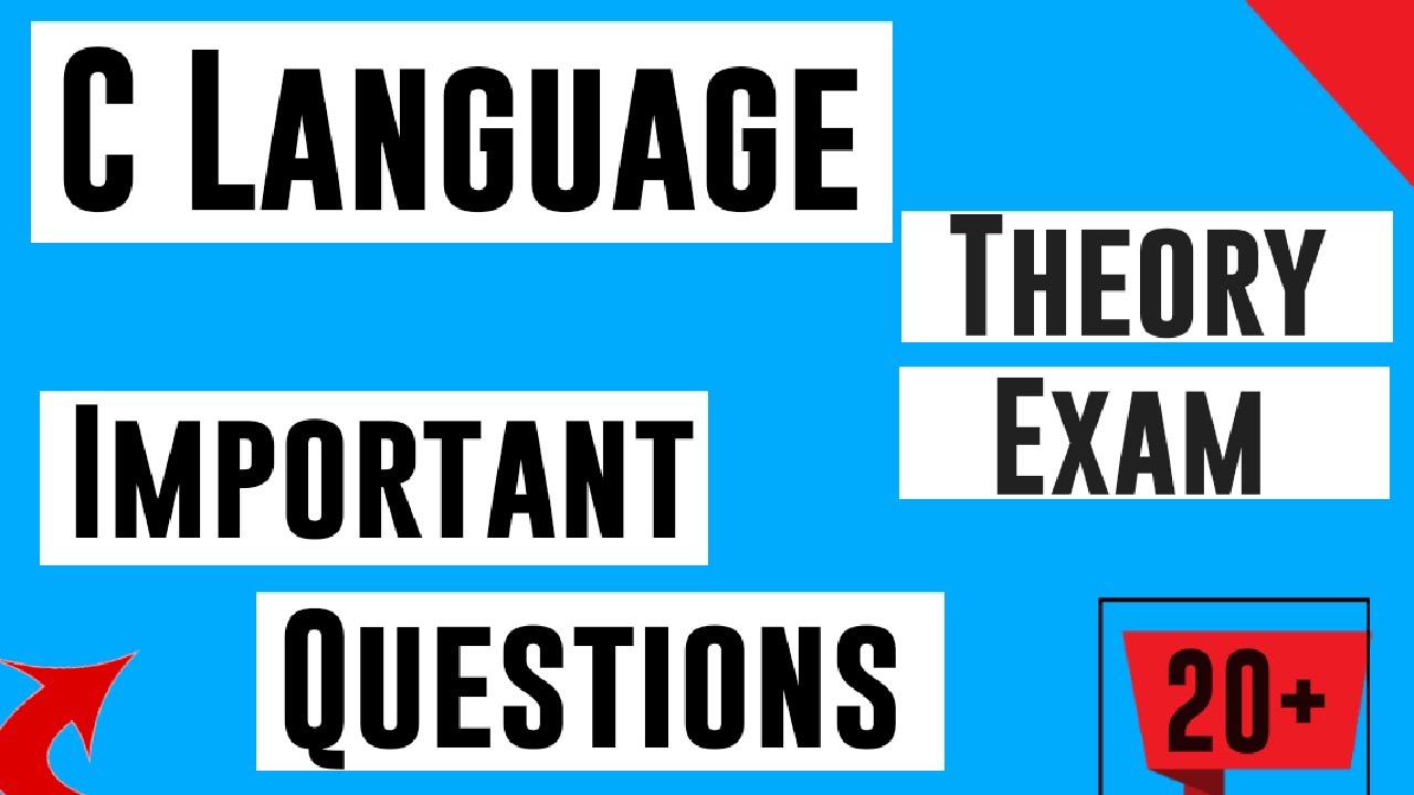 Most Important Questions Of C Programming || Expected Questions in C theory Exam in Hindi || Top 20Q