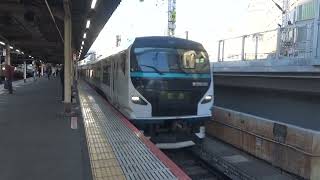 ９）【伊豆方面へ駆け抜ける‼】特急踊り子E257系通過‼/Limited Express Odoriko E257 series passes!!