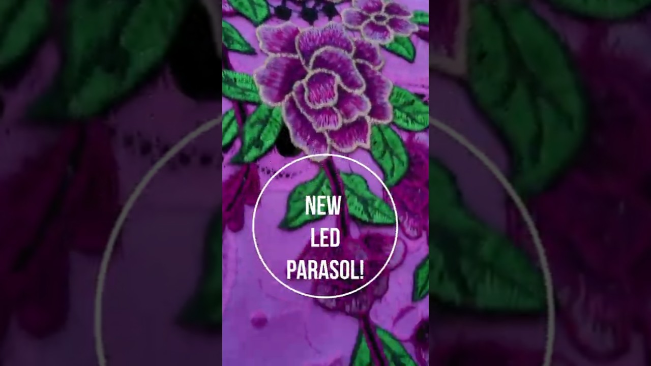 Love Purple? An LED Parasol by Crystal Hayes at Elegance Lamps