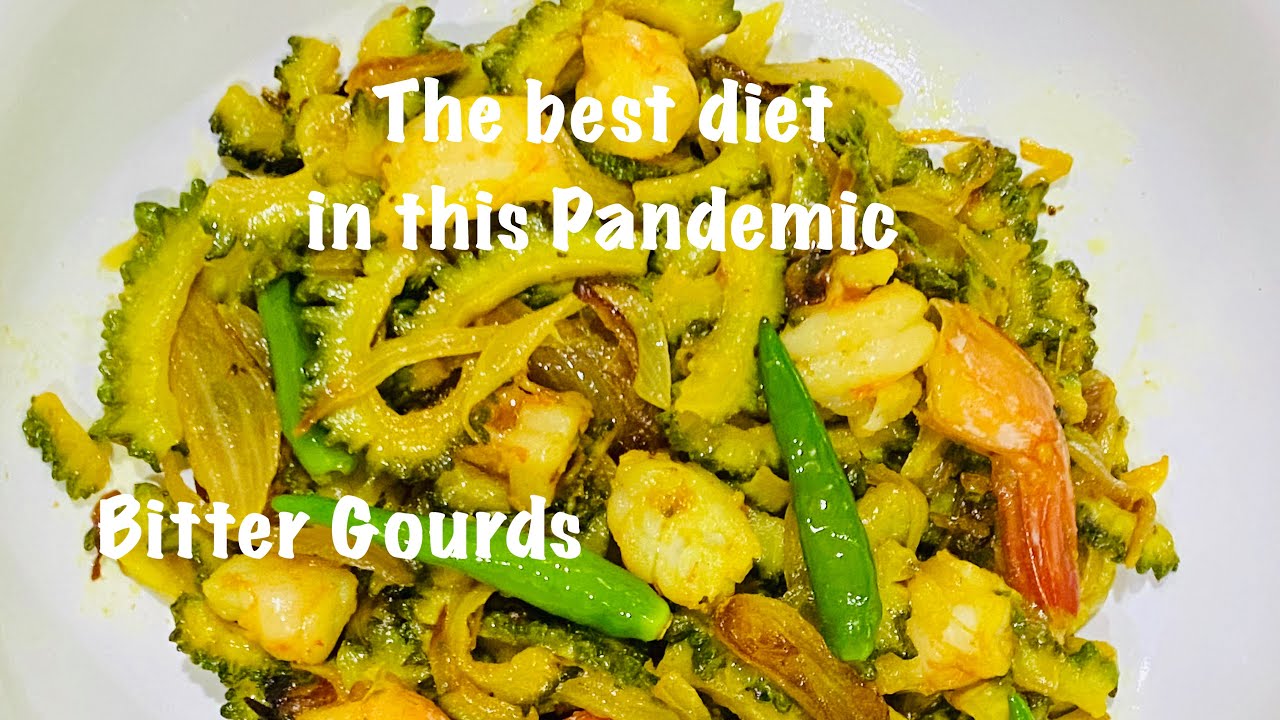 Bitter Gourd Fry Karela Bhaji Shrimp Karela Bitter Melon Shrimp Stir