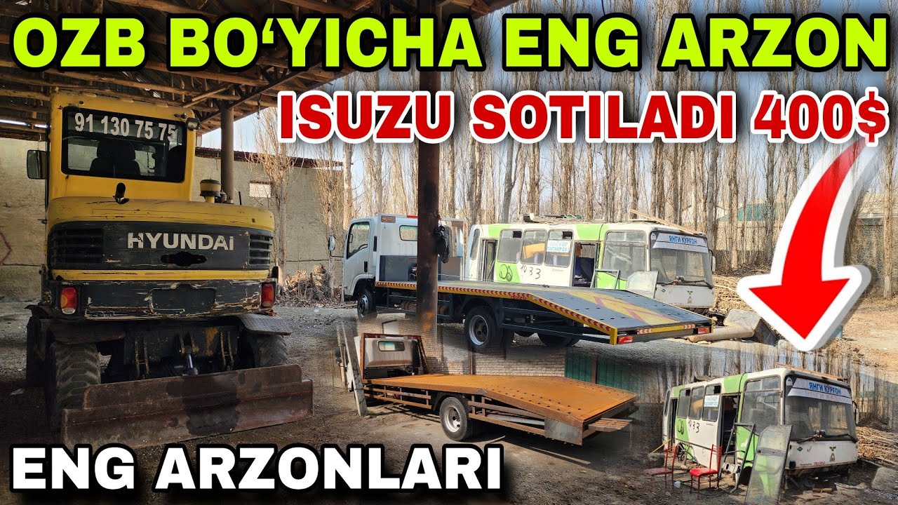 19 FEVRAL ☎️.905504603 O'ZB BO‘YICHA ENG ARZONI 400$ ISUZU EKOSKVATOR ISUZU EVAKUVOTOR