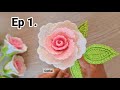 Ep1 Petal A B Crochet A Rose Flower Tutorial Step By Step Crochet Flower Bouquet Crochet 
