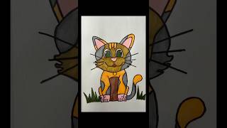 Relax &amp; Color With Me: Cat #shorts  #asmr #coloring