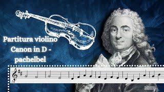 [Sheet music] violín Canon in D - pachelbel
