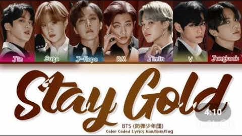 [1 HOUR LOOP] BTS Stay Gold 1 Hour Version (방탄소년단/防弾少年団 Stay Gold 日本語字幕 가사) [Color Coded /Kan/Rom/En