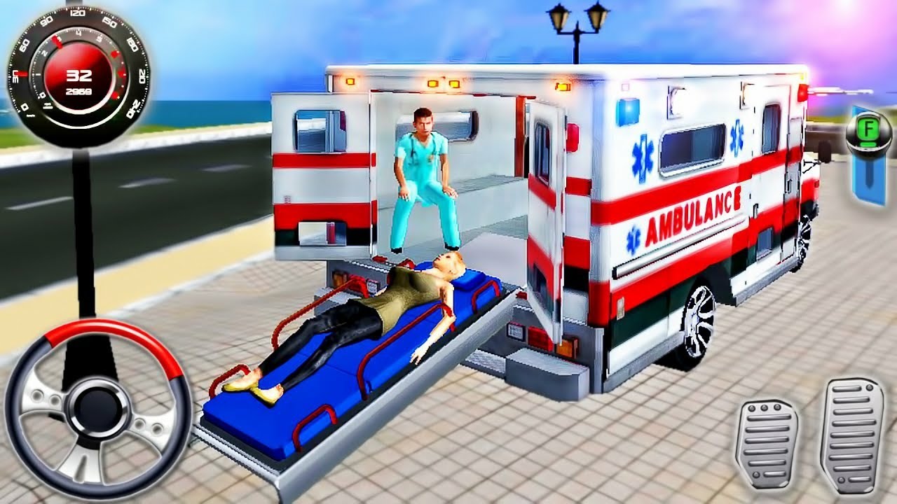 Beach Guard Ambulance Rescue - Car Racing Ambulance Simulator Android Gameplay