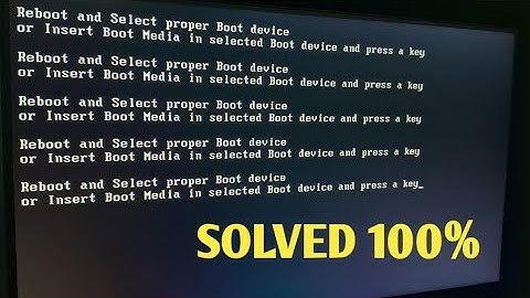 Reboot and Select proper Boot device or Insert Boot Media in selected boot device