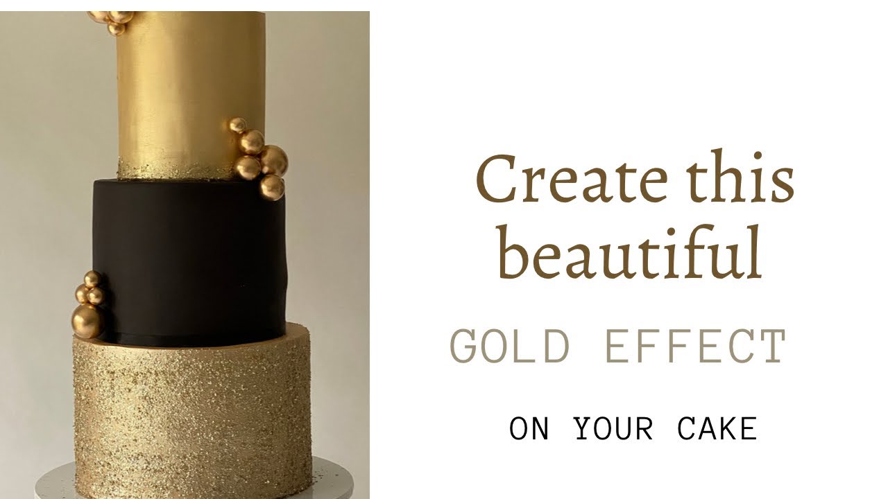 HOW TO MAKE EDIBLE GOLD PAINT WITHOUT ALCOHOL │ LUSTRE DUST GOLD PAINT FOR  BUTTERCREAM │ CAKES BY MK 