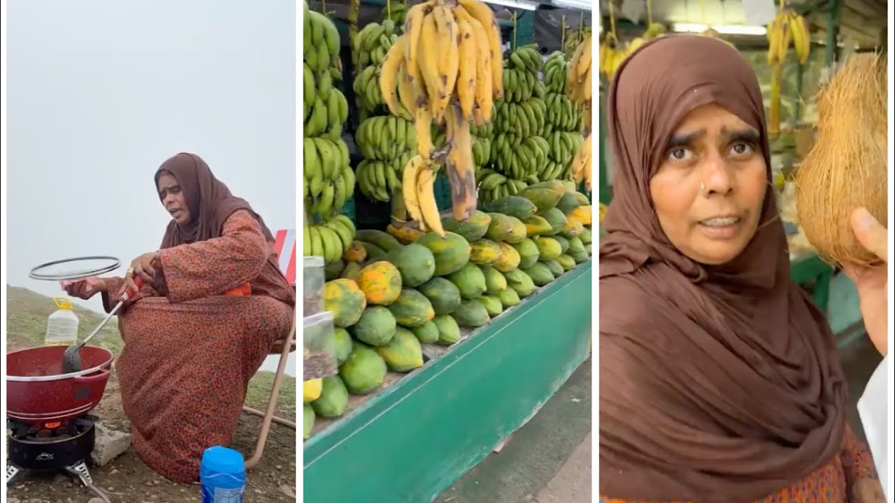 في صلالة والاجواء الخيالية وطبخة كاري الربيان وبعدها جولة عند سوق المشلي والنارجيل .. احمد وممتاز