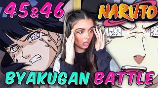 BYAKUGAN Battle?? | Naruto Episode 45 + 46 | REACTION