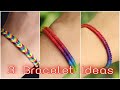 3 DIY THREAD BRACELET IDEAS FOR BEGINNERS | HOW TO MAKE BRACELET AT HOME | CRAFT IDEAS |CREATION&YOU