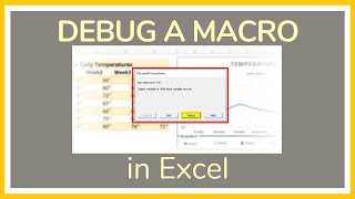 How to Debug a Macro in Excel - Tutorial