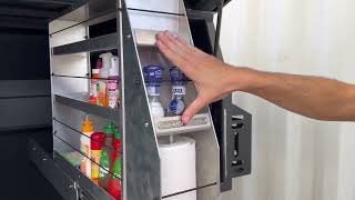 Dunn & Watson Australian Made Canopy Pantry with Vertical Paper Towel Holder.
