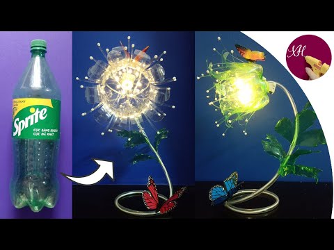 Video Làm đèn hoa để bàn từ chai nhựa - Flower lamp from... - youtube