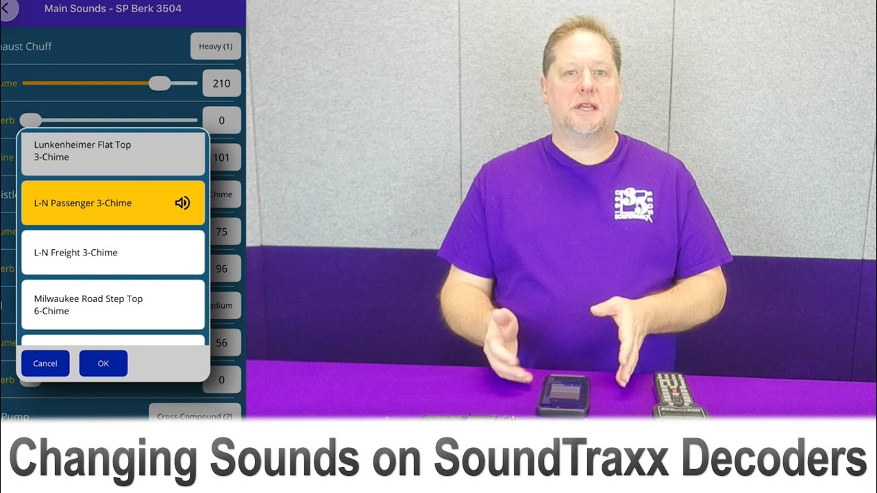 Choosing and Changing Sounds on SoundTraxx Decoders - YouTube