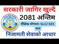 government job vacancy 2081|| loksewa vacancy 2081|| Sunlight TV