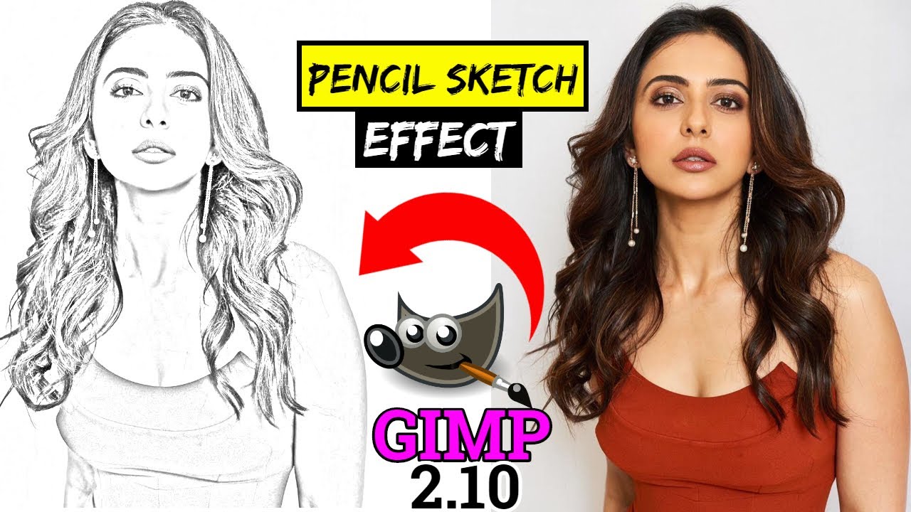 Gimp How to change a photo into a pencil drawing  YouTube