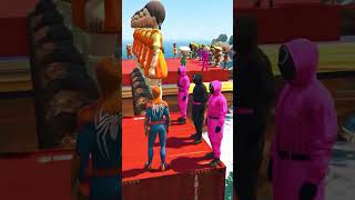 GTA 5 Epic Spiderman vs Squid Game: Who Win? #gta5waterragdolls  #gta5 #spiderman