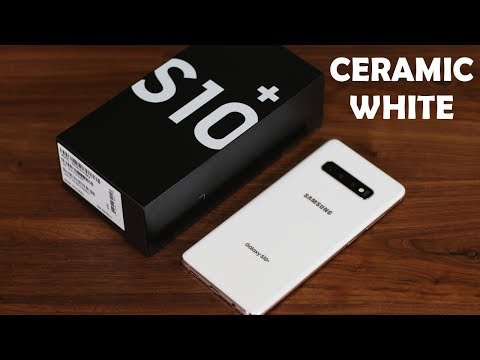 Samsung Galaxy S10 Plus Ceramic White Unboxing First Time Setup