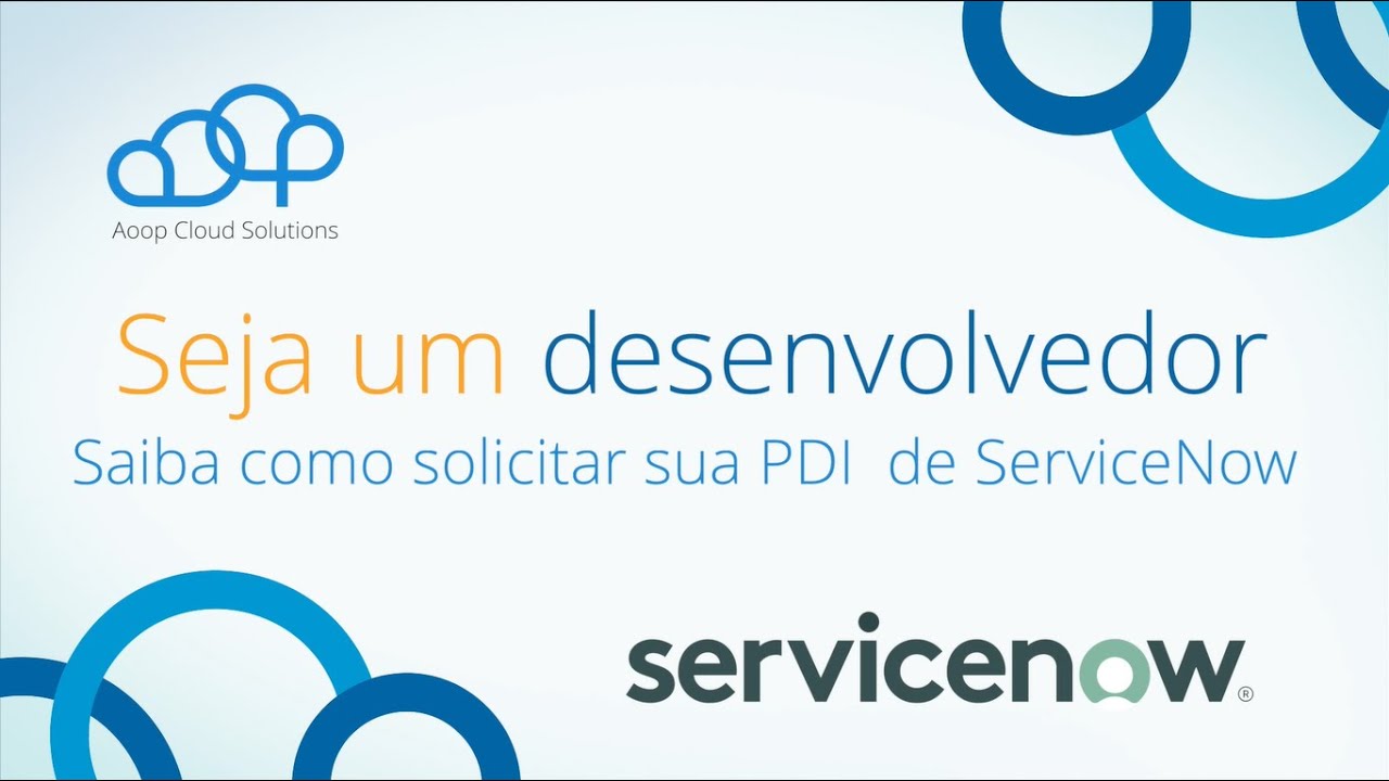 AOOP | Você pode ser um desenvolvedor Servicenow (PDI)