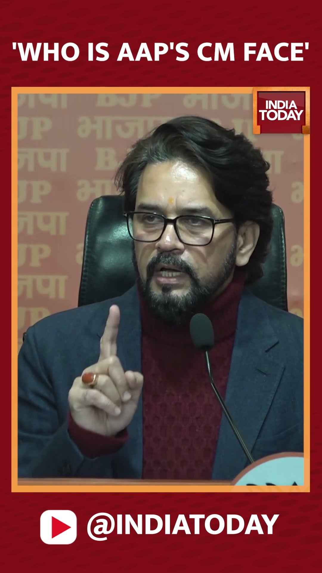 BJP Leader Anurag Thakur Raises Question On AAP's CM Face For Delhi Elections 2025 #shorts