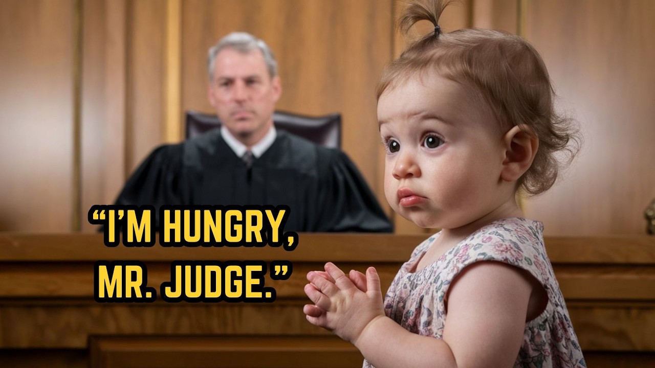 Girl Interrupts Strict Judge, ‘I’m Hungry’—The Courtroom Fell Still!