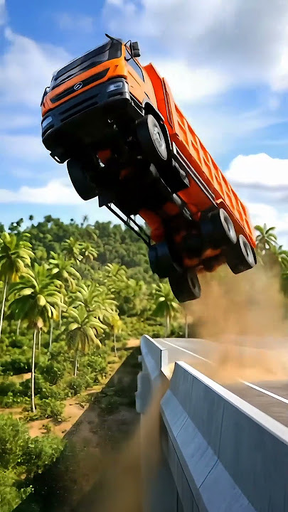 Truk Oleng Dump Truck Muat Pasir Aksi Jumping dan Terjungkal !! #trukoleng #dumptruck #truck