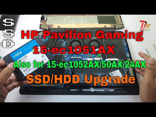 SSD/HDD Upgrade-HP Pavilion Gaming 15-ec1051AX (/52AX/50AX/24AX
