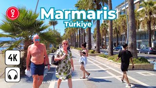 MARMARIS - Türkiye 🇹🇷 4K Walking Tour at Beach, Central Market & Street Vibes | Muğla