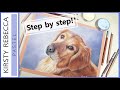 How to draw a DOG in PASTELS! // Tips for fur texture using Pan Pastel and Pastel Pencils!