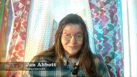 Jan Abbott reads from MLK  MLK Day on CATV