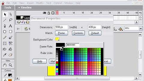 Adobe macromedia Flash Mx movie properties urdu / hindi  tutorial