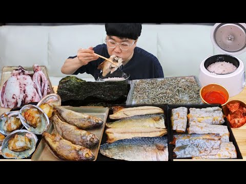 갈치 <strong>굴비</strong> 고등어 전복 멸치 오징어 김 먹방 가즈아~