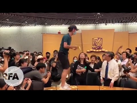中大校長段崇智被學生圍攻 段 : 大學不是政治角力場所