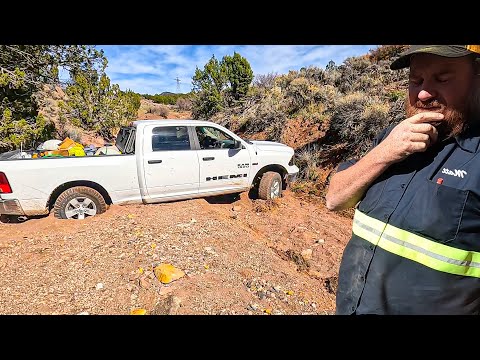 Dodge Ram Buried In The River Bed!