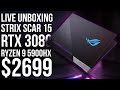Asus Strix SCAR 15 Live Unboxing! (RTX 3080, Ryzen 9 5900HX, QHD 165 hz)