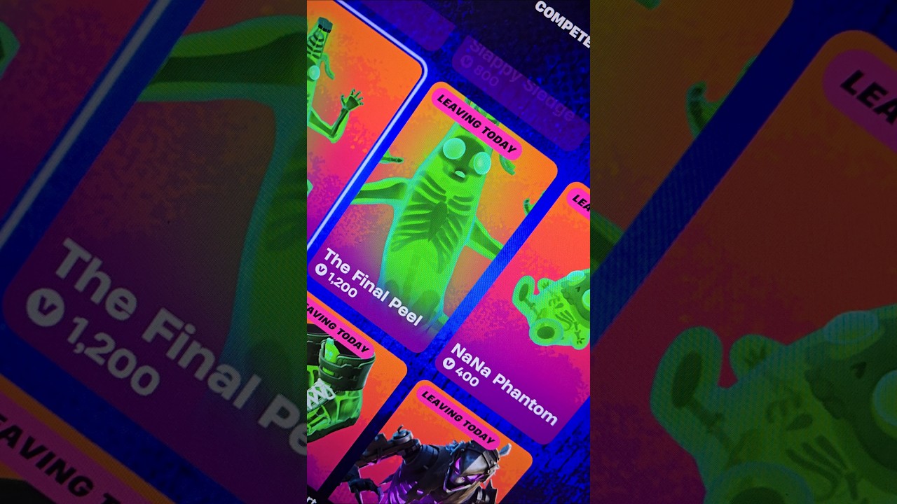 FORTNITE ITEM SHOP NEW PEELY SKIN #fortnite #shorts #halloween #spooky #banana #gaming