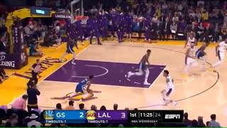 Lakers big men Javale McGee and Dwight Howard insane blocks and dunks in win against The Warriors