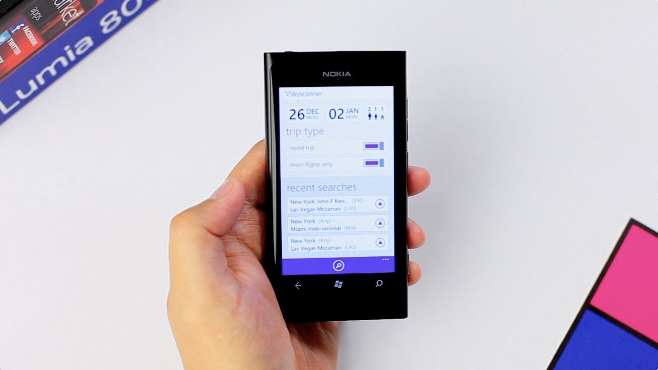 Nokia Lumia 800 Demo Of Skyscanner Flight Deals Search For Windows Phone Youtube