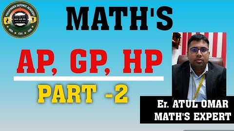 MATHS BY ATUL SIR  AP GP HP