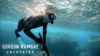 Hawaii&#39;s Depths: Gordon Ramsay&#39;s Dive into Spearfishing | Gordon Ramsay: Uncharted