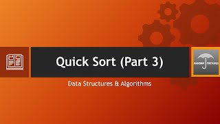 DSA Lecture 13- Quick Sort | Part 03