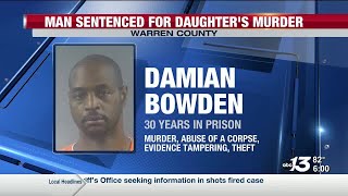 Warren County man sentenced for daughter's murder