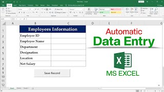 Fully Automatic Data Entry Form in Microsoft Excel | Data Entry in Excel screenshot 5